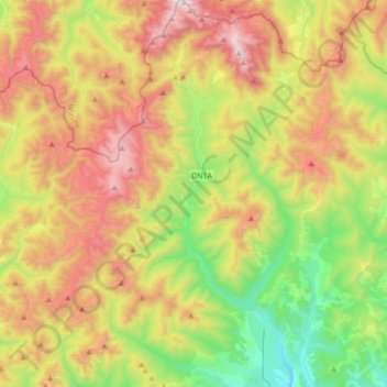 Măneciu topographic map, elevation, terrain