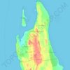 Zanzibar North topographic map, elevation, terrain