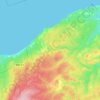New Bandon Parish topographic map, elevation, terrain