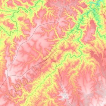 Carbonita topographic map, elevation, terrain