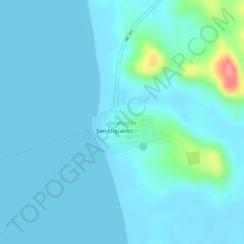 San Miguelito topographic map, elevation, terrain
