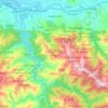 Larbaa N'Ait Irathen District topographic map, elevation, terrain