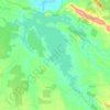 Alange topographic map, elevation, terrain