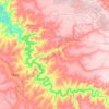 Indianópolis topographic map, elevation, terrain