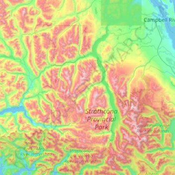 Area D (Oyster Bay/Buttle Lake) topographic map, elevation, terrain