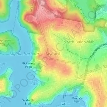 Seaforth topographic map, elevation, terrain
