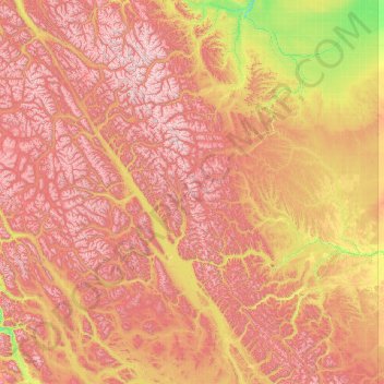 Area B (Finlay Valley/Beatton Valley) topographic map, elevation, terrain