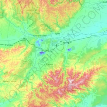 City of Latrobe topographic map, elevation, terrain