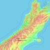 West Coast topographic map, elevation, terrain