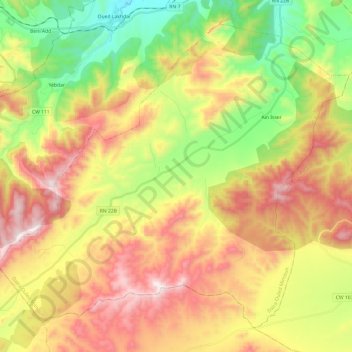 Beni Semiel topographic map, elevation, terrain