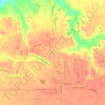 Fairview topographic map, elevation, terrain