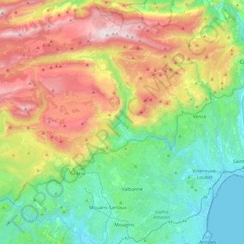 Le Loup topographic map, elevation, terrain