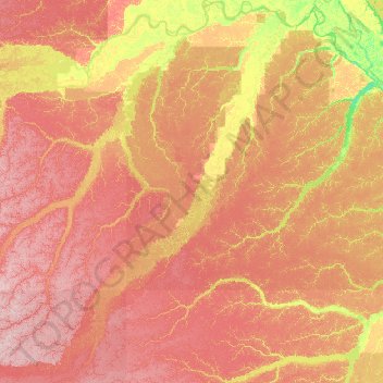 Jutaí topographic map, elevation, terrain