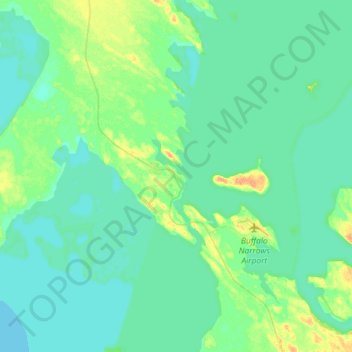 Buffalo Narrows topographic map, elevation, terrain