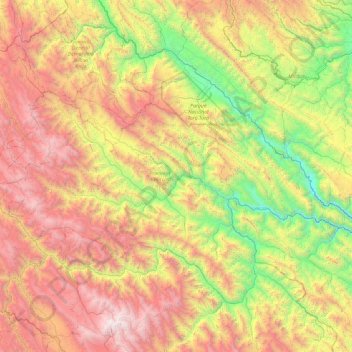 Provincia Charcas topographic map, elevation, terrain