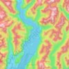 Pitt Lake topographic map, elevation, terrain