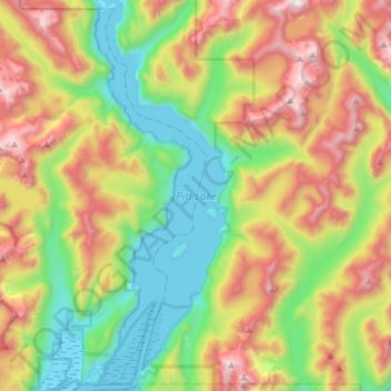 Pitt Lake topographic map, elevation, terrain