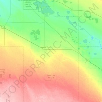 Foam Lake No. 276 topographic map, elevation, terrain