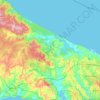 Çatalca topographic map, elevation, terrain