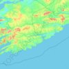 Condado de Cork topographic map, elevation, terrain