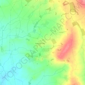 Plymtree topographic map, elevation, terrain