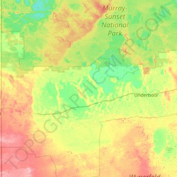 Murrayville topographic map, elevation, terrain