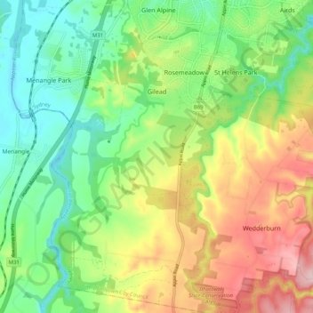 Gilead topographic map, elevation, terrain