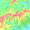 Berwick St. John topographic map, elevation, terrain