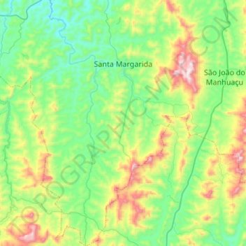 Santa Margarida topographic map, elevation, terrain