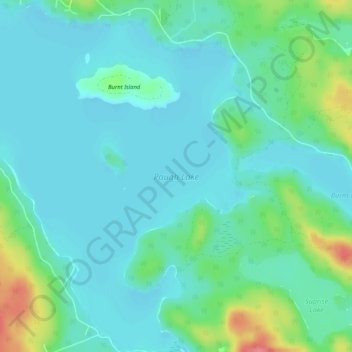 Paugh Lake topographic map, elevation, terrain
