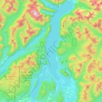 Stave Lake topographic map, elevation, terrain