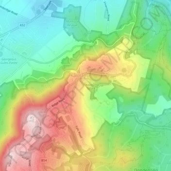 Kalorama topographic map, elevation, terrain