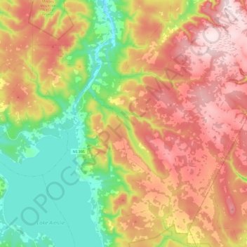 Keppoch topographic map, elevation, terrain