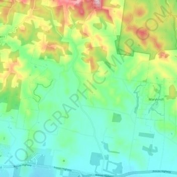 Nar Nar Goon North topographic map, elevation, terrain
