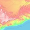 Shabwah Governorate topographic map, elevation, terrain