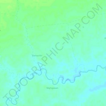 Chakra topographic map, elevation, terrain