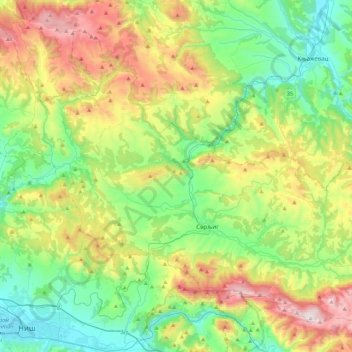 Svrljig Municipality topographic map, elevation, terrain