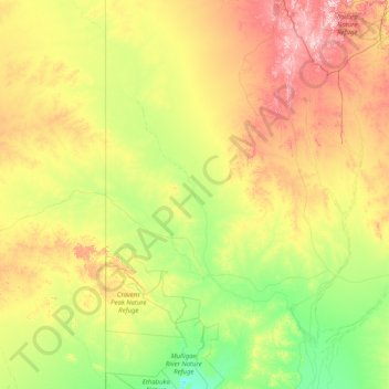 Boulia Shire topographic map, elevation, terrain