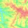Horlivka topographic map, elevation, terrain