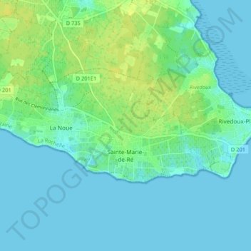 Sainte-Marie-de-Ré topographic map, elevation, terrain