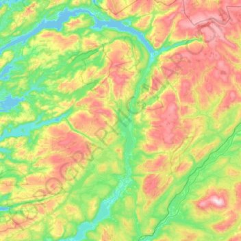 Høylandet topographic map, elevation, terrain