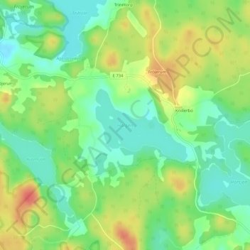 Halgen topographic map, elevation, terrain