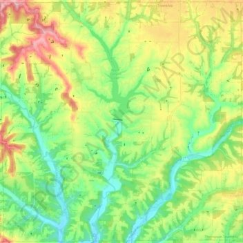 Thompson Township topographic map, elevation, terrain