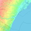Mucuri topographic map, elevation, terrain