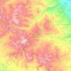 Popo Agie Wilderness Area topographic map, elevation, terrain