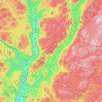 La Bostonnais topographic map, elevation, terrain