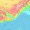 Mersin topographic map, elevation, terrain