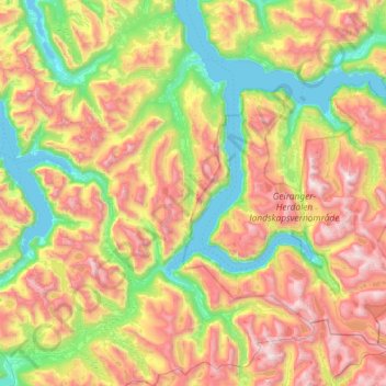 Stranda topographic map, elevation, terrain