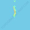 Coco Islands topographic map, elevation, terrain