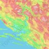 Herzegovina-Neretva Canton topographic map, elevation, terrain